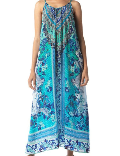 INÔA Catalina Azuro flowing maxi dress