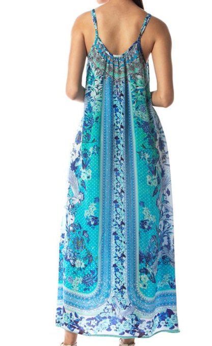 INÔA Catalina Azuro flowing maxi dress